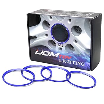 Amazon.co.jp: iJDMTOY (4) 陽極酸化ブルーアルミホイール